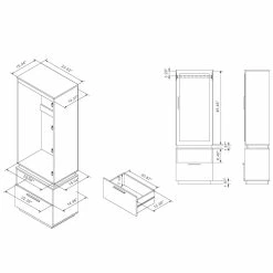 Top 10 🔥 Furniture Of America Jinx Wood 1-Drawer Armoire In Vintage Gray Oak ⌛ -Living Room Sales Shop 2552060 9 L