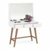 New ❤️ Boahaus Alice 3-Drawer Modern Wood 👗 Dressing Table With Mirror In White 👏 1 New ❤️ Boahaus Alice 3-Drawer Modern Wood 👗 Dressing Table With Mirror In White 👏 -Living Room Sales Shop 2552934 L