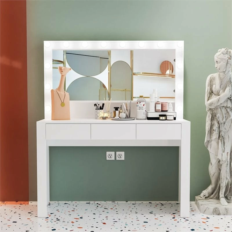 Best reviews of β Boahaus Calliope 3-Drawer Modern Wood Vanity With Mirror In White 𧨠4 Best reviews of β Boahaus Calliope 3-Drawer Modern Wood Vanity With Mirror In White 𧨠- Image 2