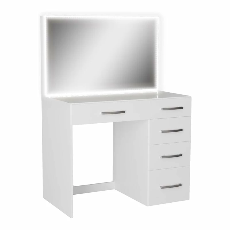 Coupon 🤩 Boahaus Gaia 5-Drawer Modern Wood Lighted Vanity With LED Light Strip In White 🎁 3 Coupon 🤩 Boahaus Gaia 5-Drawer Modern Wood Lighted Vanity With LED Light Strip In White 🎁