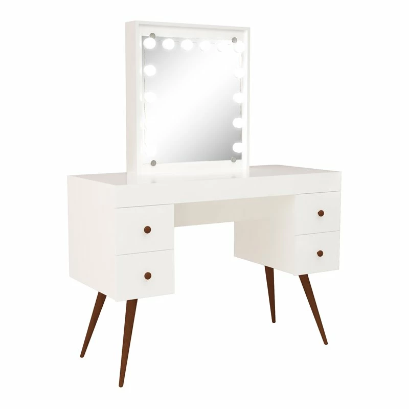 Cheapest π Boahaus Juno 4-Drawer Modern Wood π Dressing Table With Mirror In White π 3 Cheapest π Boahaus Juno 4-Drawer Modern Wood π Dressing Table With Mirror In White π