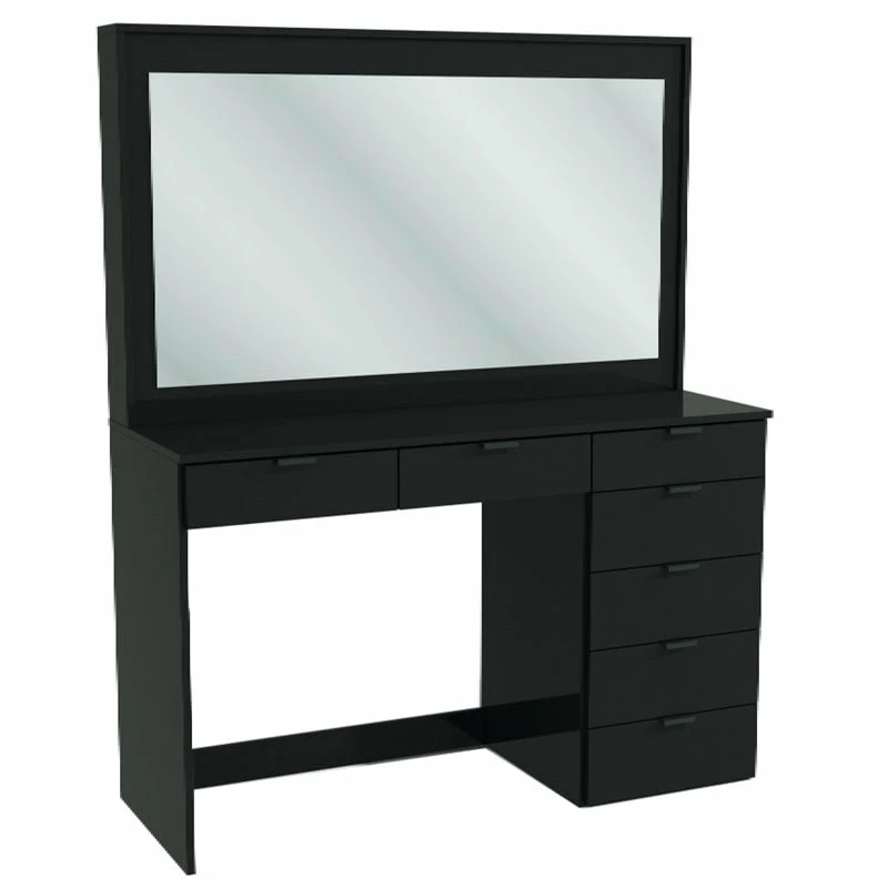 Wholesale ๐ Boahaus Joan 7-Drawer Modern Wood ๐ Dressing Table With Mirror In Black ๐งจ 3 Wholesale ๐ Boahaus Joan 7-Drawer Modern Wood ๐ Dressing Table With Mirror In Black ๐งจ