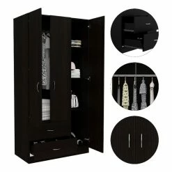 Top 10 ๐ฏ Boahaus Frankfurt Armoire (Black) โจ