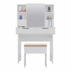 Budget ๐ Boahaus Hera Modern White Vanity Set ๐