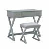Deals โ๏ธ Linon Ashby Wood Bedroom Vanity In Gray โจ 1 Deals โ๏ธ Linon Ashby Wood Bedroom Vanity In Gray โจ -Living Room Sales Shop 2561430 10 L