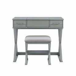 Deals ✔️ Linon Ashby Wood Bedroom Vanity In Gray ✨ 26 Deals ✔️ Linon Ashby Wood Bedroom Vanity In Gray ✨ -Living Room Sales Shop 2561430 13 L