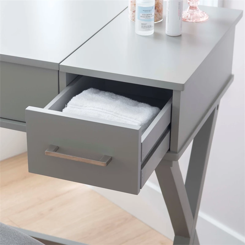Deals ✔️ Linon Ashby Wood Bedroom Vanity In Gray ✨ 23 Deals ✔️ Linon Ashby Wood Bedroom Vanity In Gray ✨ - Image 21