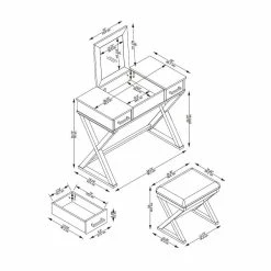 Deals ✔️ Linon Ashby Wood Bedroom Vanity In Gray ✨ 42 Deals ✔️ Linon Ashby Wood Bedroom Vanity In Gray ✨ -Living Room Sales Shop 2561430 30 L