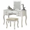 Budget π Bowery Hill Furniture Wood Vanity Set With Stool And Mirror In White π 1 Budget π Bowery Hill Furniture Wood Vanity Set With Stool And Mirror In White π -Living Room Sales Shop 2561461 L