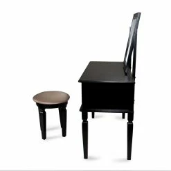 Hot Sale π Bowery Hill Wood Vanity Set With Stool And Mirror In Galaxy Black π 18 Hot Sale π Bowery Hill Wood Vanity Set With Stool And Mirror In Galaxy Black π -Living Room Sales Shop 2561462 12 L