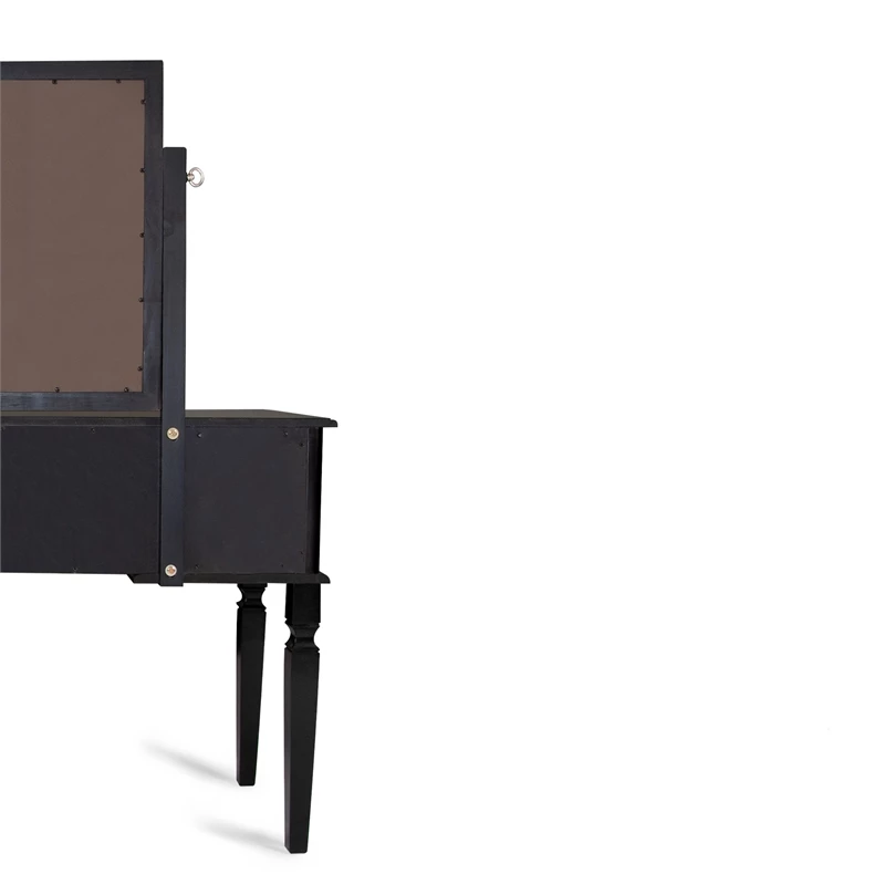 Hot Sale π Bowery Hill Wood Vanity Set With Stool And Mirror In Galaxy Black π 15 Hot Sale π Bowery Hill Wood Vanity Set With Stool And Mirror In Galaxy Black π - Image 13