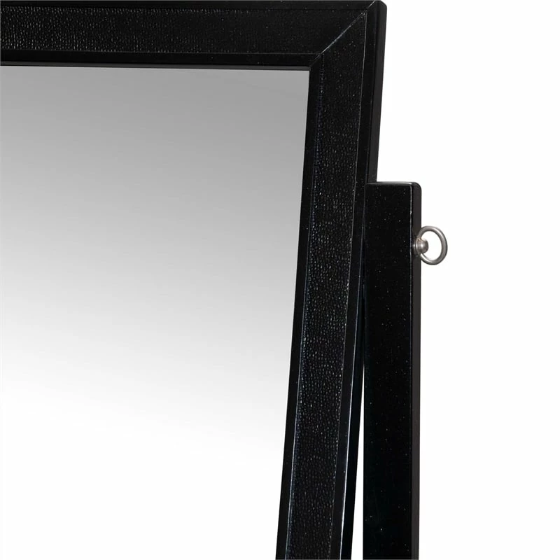 Hot Sale π Bowery Hill Wood Vanity Set With Stool And Mirror In Galaxy Black π 11 Hot Sale π Bowery Hill Wood Vanity Set With Stool And Mirror In Galaxy Black π - Image 9