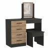 Top 10 🛒 Tuhome Furniture TUHOME Kaia Makeup 👗 Dressing Table/Mirror - Black/ Pine - Black Engineered Wood 🥰