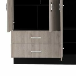 Budget ✨ FM FURNITURE Florencia Mirrored Armoire Black Wengue/Light Grey Engineered Wood 👍 12 Budget ✨ FM FURNITURE Florencia Mirrored Armoire Black Wengue/Light Grey Engineered Wood 👍 -Living Room Sales Shop 2567147 3 L