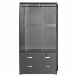 Best Sale ๐ Better Home Products Sarah Double Sliding Door Armoire With Mirror In Dark Gray ๐ 15 Best Sale ๐ Better Home Products Sarah Double Sliding Door Armoire With Mirror In Dark Gray ๐ -Living Room Sales Shop 2601630 4 L