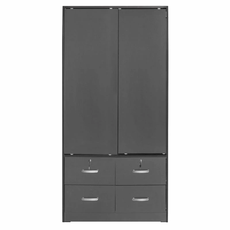 Brand new π Better Home Products Sarah Modern Wood Double Sliding Door Armoire In Dark Gray β 4 Brand new π Better Home Products Sarah Modern Wood Double Sliding Door Armoire In Dark Gray β - Image 2