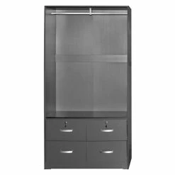 Brand new π Better Home Products Sarah Modern Wood Double Sliding Door Armoire In Dark Gray β 12 Brand new π Better Home Products Sarah Modern Wood Double Sliding Door Armoire In Dark Gray β -Living Room Sales Shop 2601698 3 L