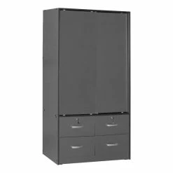 Brand new π Better Home Products Sarah Modern Wood Double Sliding Door Armoire In Dark Gray β