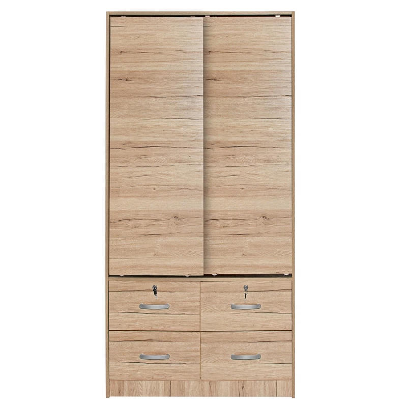 Hot Sale π Better Home Products Sarah Modern Wood Double Sliding Door Armoire Natural Oak π₯° 4 Hot Sale π Better Home Products Sarah Modern Wood Double Sliding Door Armoire Natural Oak π₯° - Image 2