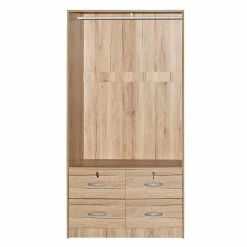 Hot Sale π Better Home Products Sarah Modern Wood Double Sliding Door Armoire Natural Oak π₯° 12 Hot Sale π Better Home Products Sarah Modern Wood Double Sliding Door Armoire Natural Oak π₯° -Living Room Sales Shop 2601702 3 L