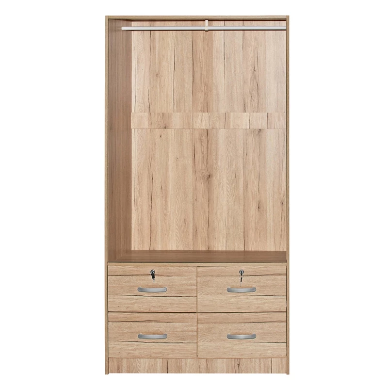 Hot Sale π Better Home Products Sarah Modern Wood Double Sliding Door Armoire Natural Oak π₯° 6 Hot Sale π Better Home Products Sarah Modern Wood Double Sliding Door Armoire Natural Oak π₯° - Image 4