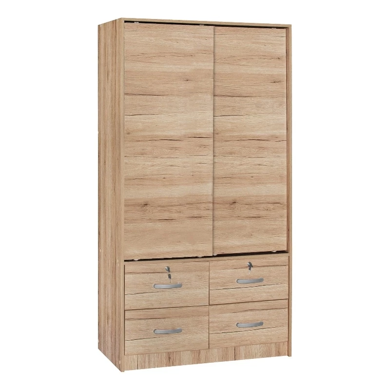 Hot Sale π Better Home Products Sarah Modern Wood Double Sliding Door Armoire Natural Oak π₯° 3 Hot Sale π Better Home Products Sarah Modern Wood Double Sliding Door Armoire Natural Oak π₯°