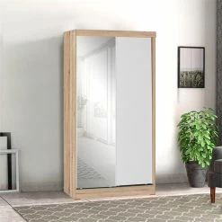 Best Sale π€© Better Home Products Mirror Wood Double Sliding Door Wardrobe White /Natural Oak π 16 Best Sale π€© Better Home Products Mirror Wood Double Sliding Door Wardrobe White /Natural Oak π -Living Room Sales Shop 2603320 16 L