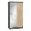 Budget π Better Home Products Mirror Wood Double Sliding Door Wardrobe Natural Oak /Gray π 2 Budget π Better Home Products Mirror Wood Double Sliding Door Wardrobe Natural Oak /Gray π -Living Room Sales Shop 2603323 10 L