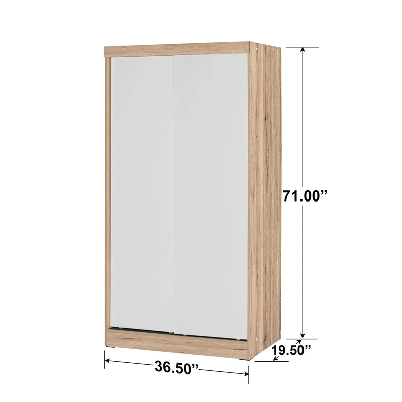 Budget π Better Home Products Modern Wood Double Sliding Door Wardrobe β€οΈ 6 Budget π Better Home Products Modern Wood Double Sliding Door Wardrobe β€οΈ - Image 4