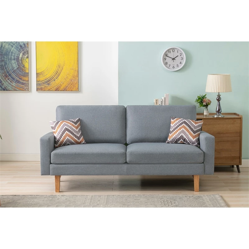 Flash Sale ๐ Lilola Home Bahamas Gray Linen Fabric Sofa And Chair Set With 2 Throw Pillows ๐ 6 Flash Sale ๐ Lilola Home Bahamas Gray Linen Fabric Sofa And Chair Set With 2 Throw Pillows ๐ - Image 4