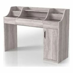 Brand new 🎉 Furniture Of America Elm Wood Multi-Storage Vanity Table In Coastal White 😉