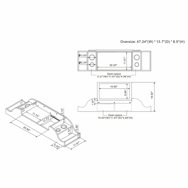 Promo ๐ Furniture Of America Elm Wood Wall Mounted Makeup Vanity In White ๐ 5 Promo ๐ Furniture Of America Elm Wood Wall Mounted Makeup Vanity In White ๐ - Image 3