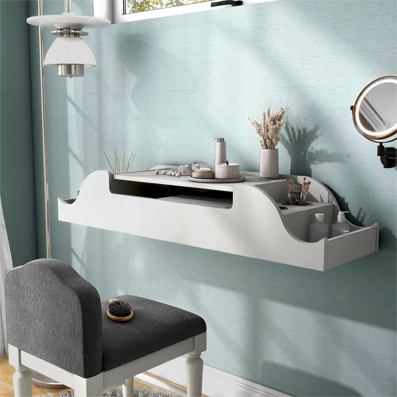 Promo ๐ Furniture Of America Elm Wood Wall Mounted Makeup Vanity In White ๐ 14 Promo ๐ Furniture Of America Elm Wood Wall Mounted Makeup Vanity In White ๐ - Image 12