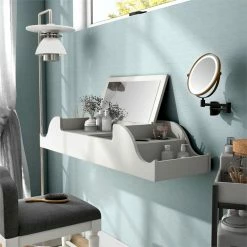 Promo ๐ Furniture Of America Elm Wood Wall Mounted Makeup Vanity In White ๐ 22 Promo ๐ Furniture Of America Elm Wood Wall Mounted Makeup Vanity In White ๐ -Living Room Sales Shop 2628573 6 L