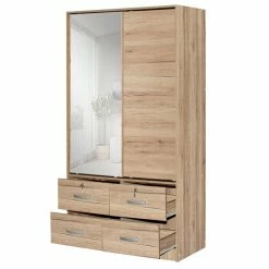 Buy π Pemberly Row Double Sliding Door Armoire With Mirror In Natural Oak βοΈ 14 Buy π Pemberly Row Double Sliding Door Armoire With Mirror In Natural Oak βοΈ -Living Room Sales Shop 2637886 3 L