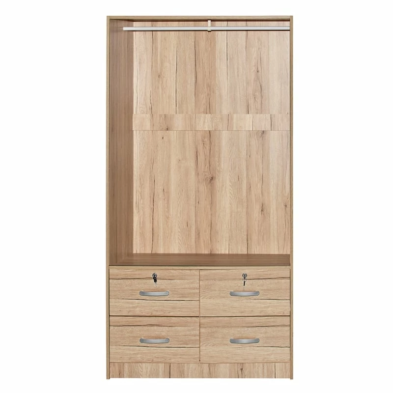 Buy π Pemberly Row Double Sliding Door Armoire With Mirror In Natural Oak βοΈ 7 Buy π Pemberly Row Double Sliding Door Armoire With Mirror In Natural Oak βοΈ - Image 5