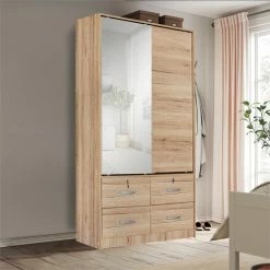 Buy π Pemberly Row Double Sliding Door Armoire With Mirror In Natural Oak βοΈ 18 Buy π Pemberly Row Double Sliding Door Armoire With Mirror In Natural Oak βοΈ -Living Room Sales Shop 2637886 7 L