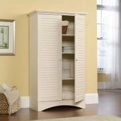 Buy π Bowery Hill Wooden Storage Cabinet With 4 Adjustable Shelves In Antique White π₯° 9 Buy π Bowery Hill Wooden Storage Cabinet With 4 Adjustable Shelves In Antique White π₯° -Living Room Sales Shop 2637920 1 L