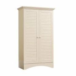 Hot Sale 🛒 Sauder Harbor View Storage Cabinet In Antiqued White 😀