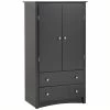 New 👍 Prepac Sonoma Black Wardrobe Armoire 🤩