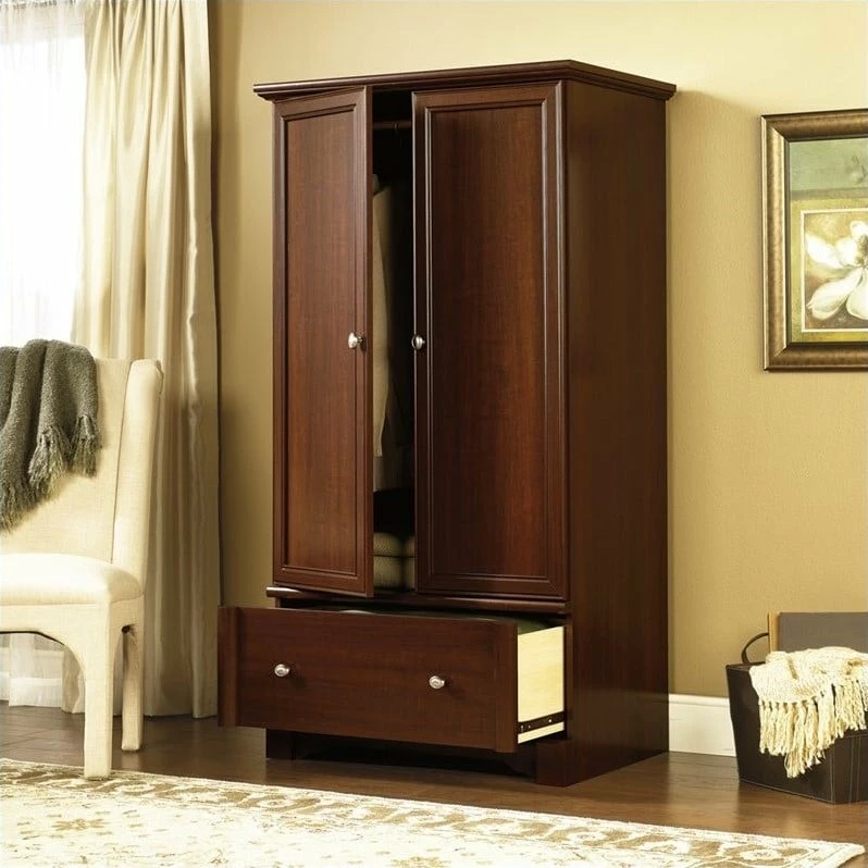 Budget ๐งจ Sauder Palladia Traditional Wooden Wardrobe Armoire In Cherry ๐ 5 Budget ๐งจ Sauder Palladia Traditional Wooden Wardrobe Armoire In Cherry ๐ - Image 3