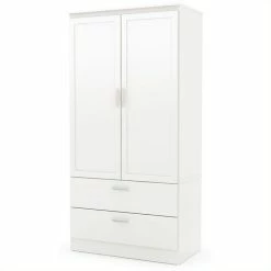 Wholesale 😉 South Shore Acapella Wardrobe Armoire In Pure White 🎉