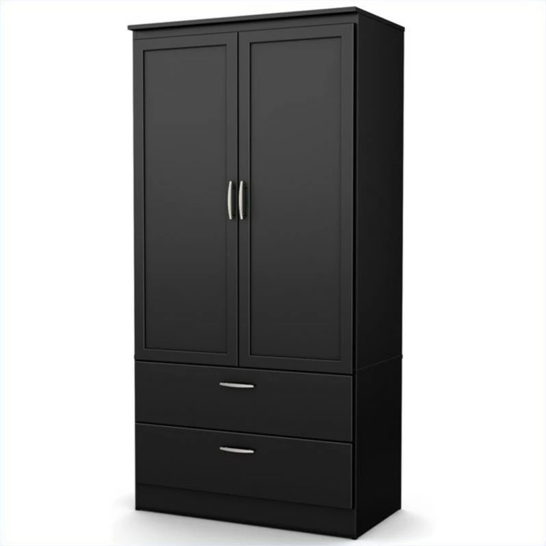 Cheap ๐ South Shore Acapella Wardrobe Armoire In Pure Black ๐ 3 Cheap ๐ South Shore Acapella Wardrobe Armoire In Pure Black ๐