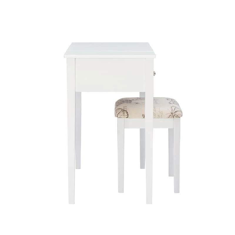 Budget π Linon Butterfly Wood Vanity And Stool In White π 6 Budget π Linon Butterfly Wood Vanity And Stool In White π - Image 4