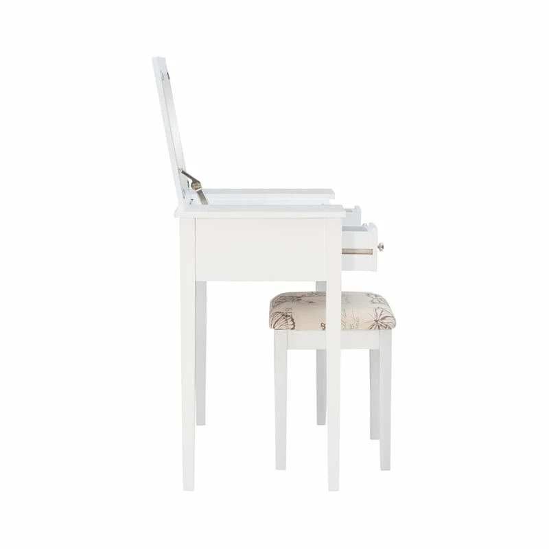 Budget π Linon Butterfly Wood Vanity And Stool In White π 14 Budget π Linon Butterfly Wood Vanity And Stool In White π - Image 12