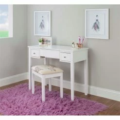 Budget π Linon Butterfly Wood Vanity And Stool In White π 39 Budget π Linon Butterfly Wood Vanity And Stool In White π -Living Room Sales Shop 438819 28 L