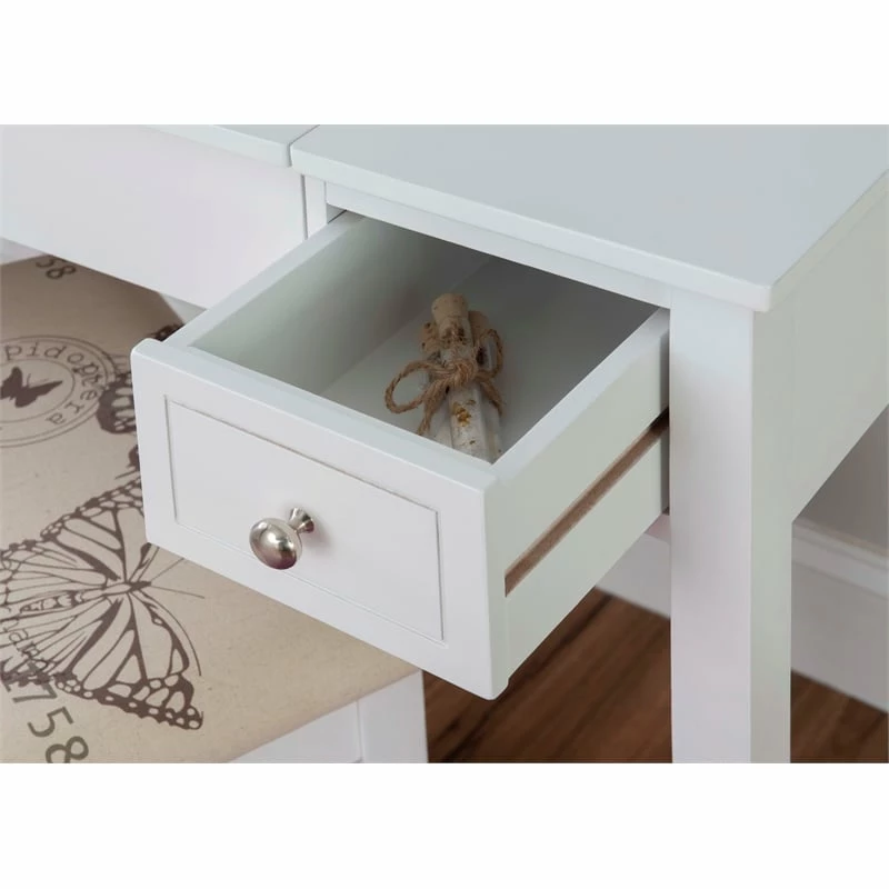 Budget π Linon Butterfly Wood Vanity And Stool In White π 20 Budget π Linon Butterfly Wood Vanity And Stool In White π - Image 18