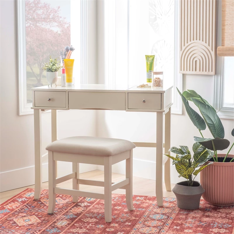 Best reviews of ✨ Linon Jackson Wood Bedroom Vanity Set In Cream ⌛ 4 Best reviews of ✨ Linon Jackson Wood Bedroom Vanity Set In Cream ⌛ - Image 2