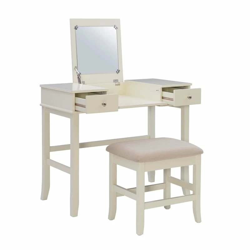 Best reviews of ✨ Linon Jackson Wood Bedroom Vanity Set In Cream ⌛ 7 Best reviews of ✨ Linon Jackson Wood Bedroom Vanity Set In Cream ⌛ - Image 5