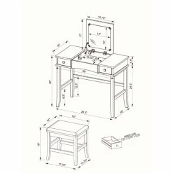 Best reviews of ✨ Linon Jackson Wood Bedroom Vanity Set In Cream ⌛ 53 Best reviews of ✨ Linon Jackson Wood Bedroom Vanity Set In Cream ⌛ -Living Room Sales Shop 497353 42 L